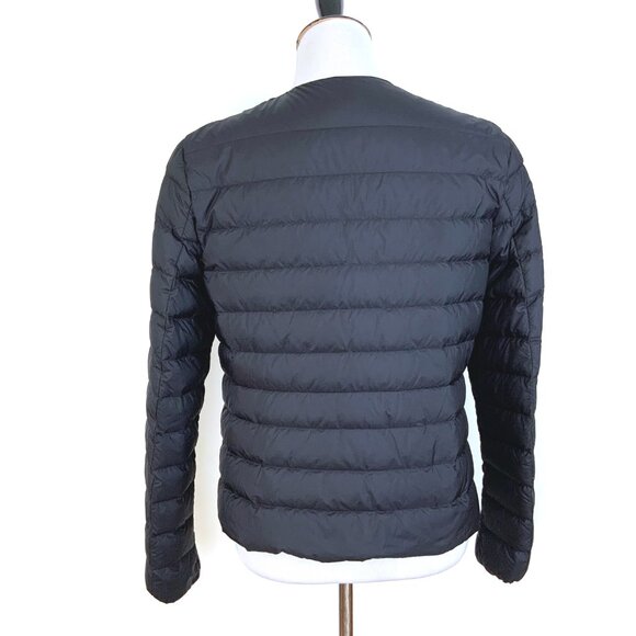 Uniqlo Black Quilted Down Puffer Snap Front Sz M - Picture 2 of 16